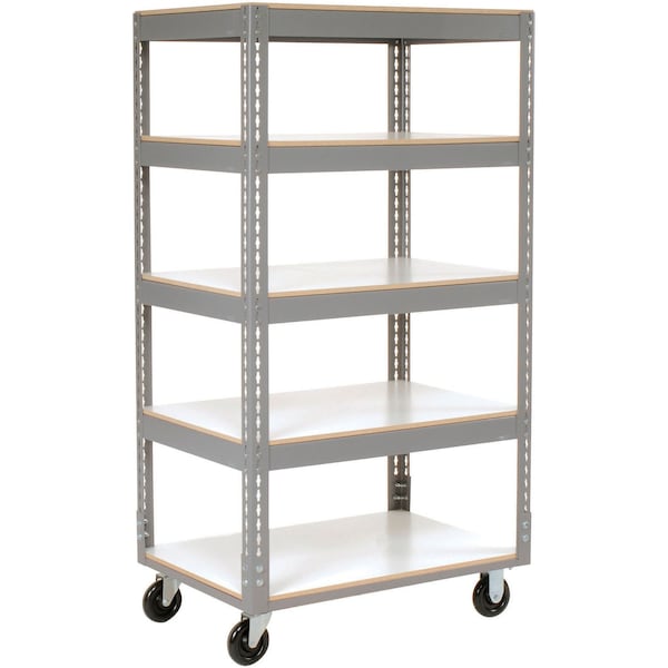 Global Industrial Boltless Shelf Truck, Steel, 48 in L, 24 in W, 65 in H 330425 - main